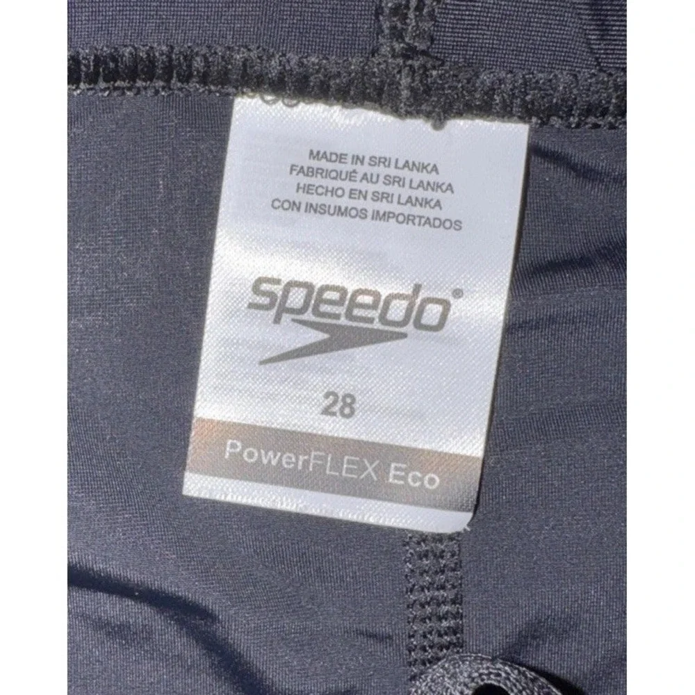 Speedo Boys Power Jammer Swimsuit Size 28 Youth Black Swim Competition NWT